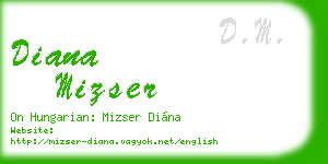 diana mizser business card