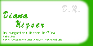 diana mizser business card